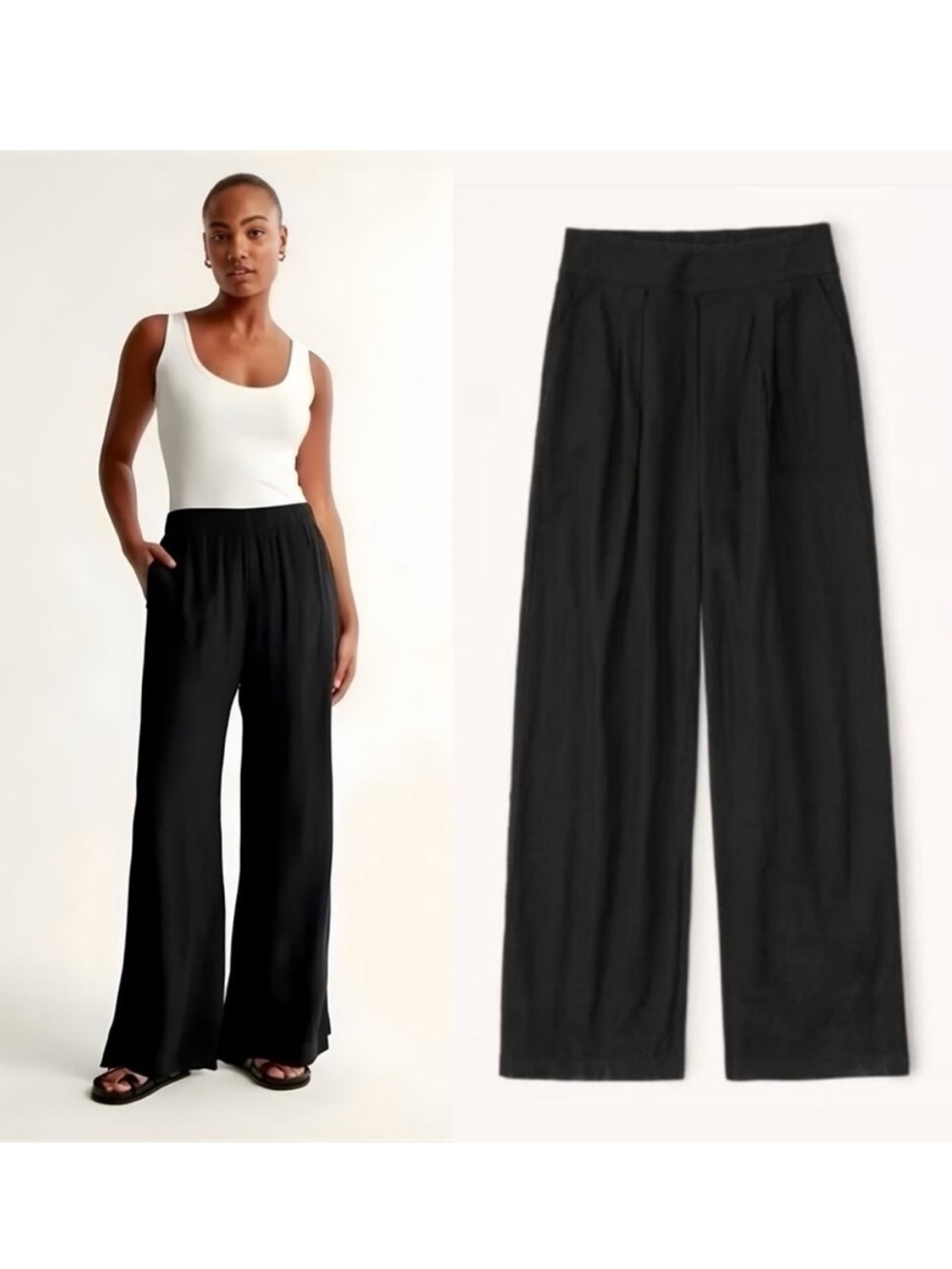 Abercrombie Linen-Blend Ultra Wide-Leg
Pant